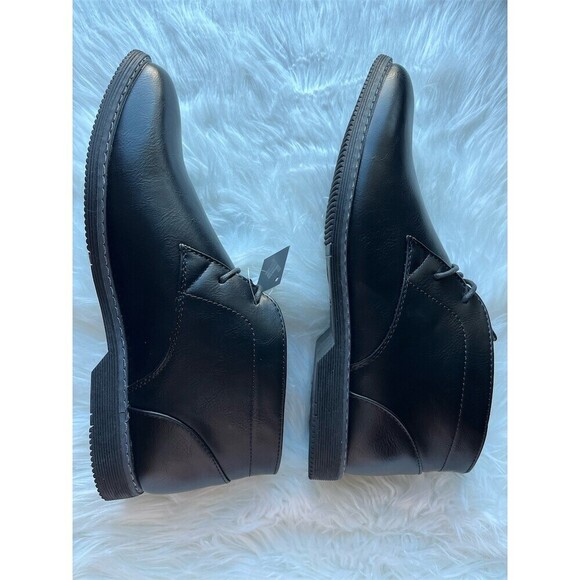 ?London Fog Men\'s Chukka Boots Black Lace-Up Memory Foam Size 11M main image 7